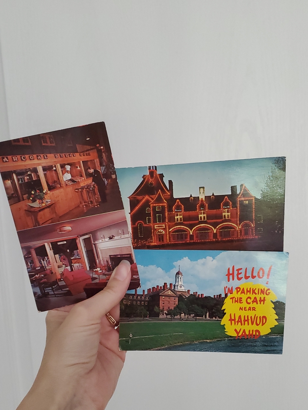 Vintage Lot Of 3 Post Cards Saint Basil Methuen Harvard Old Blacksmith Whitman